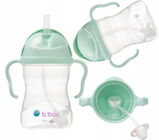 B.Box BB00520 fľaša na vodu so slamkou, 240 ml, zelená